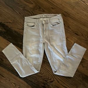 7 for all mankind grey ankle skinny jeans. Super soft wash. Great color